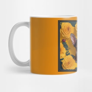 Dogs, Chihuahua and flowers, dog, style vector (yellow version Chihuahua) Mug